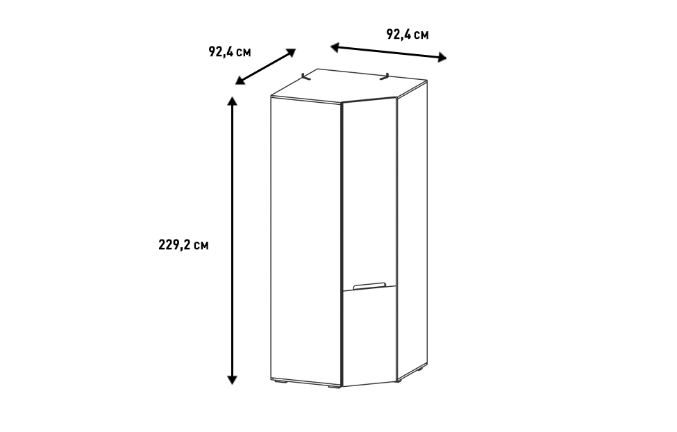 Угловые шкафы - изображение №4 "Шкаф Анри угловой "  на www.Angstrem-mebel.ru